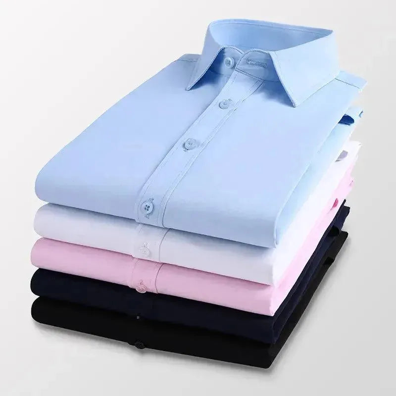 Plain Slim Fit Formal Dress Shirt - Dress Shirt - LeStyleParfait