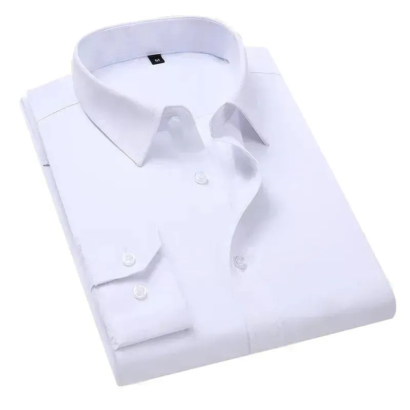 Plain Slim Fit Formal Dress Shirt - Dress Shirt - LeStyleParfait