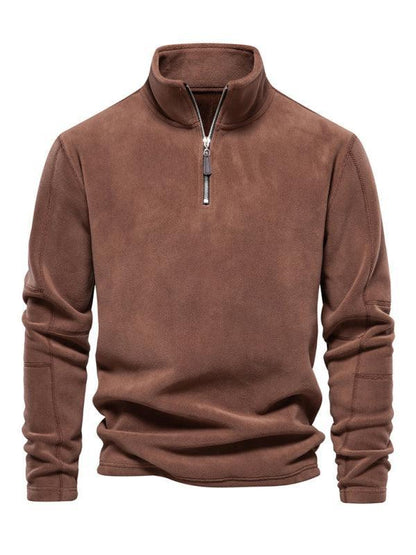 Polar Stand Collar Fleece Men Sweatshirt - Men Sweatshirt - LeStyleParfait