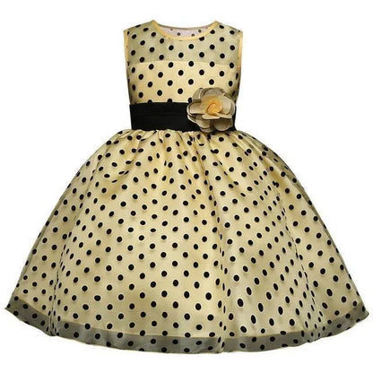 Polka Dots Girls Dress-LeStyleParfait