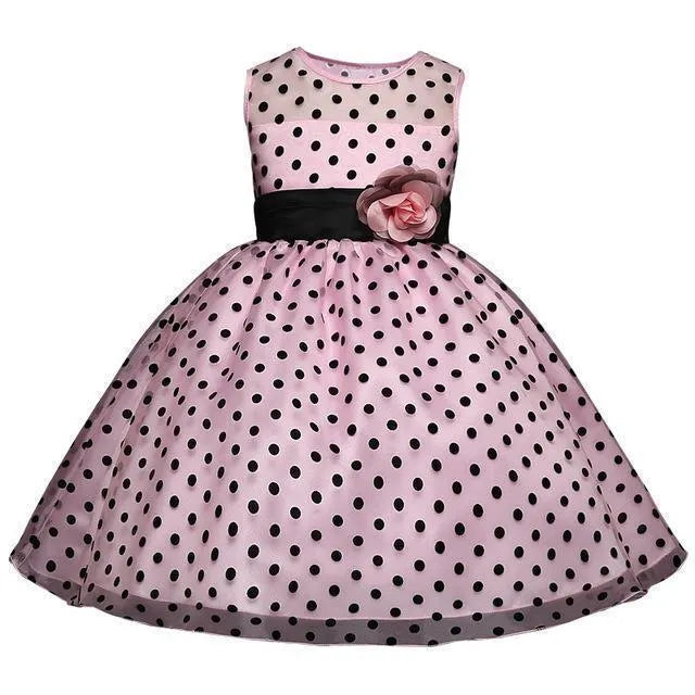 Polka Dots Girls Dress-LeStyleParfait