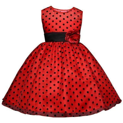 Polka Dots Girls Dress-LeStyleParfait