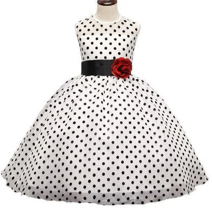 Polka Dots Girls Dress-LeStyleParfait