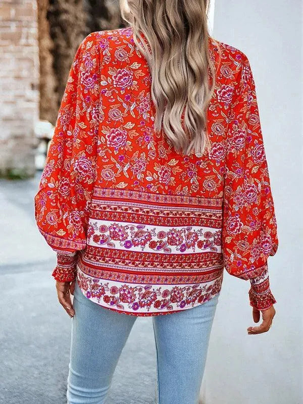 Printed Casual Long Sleeved Women Shirt - Women's Shirt - LeStyleParfait