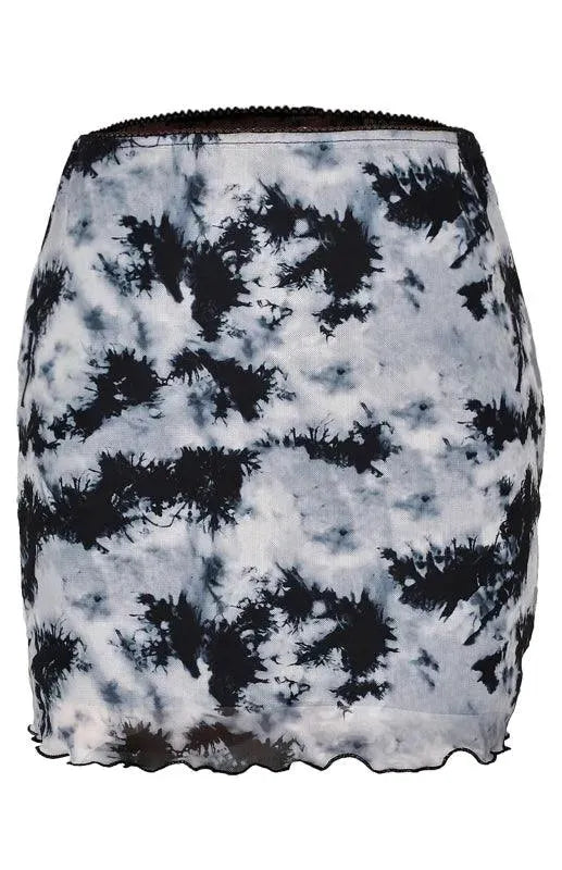 Printed High Waist Double-Layer Mini Skirt - Mini Skirt - LeStyleParfait