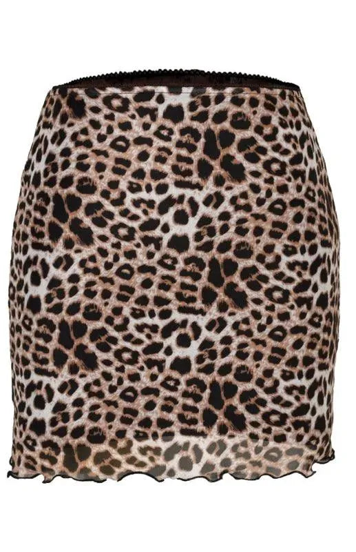 Printed High Waist Double-Layer Mini Skirt - Mini Skirt - LeStyleParfait