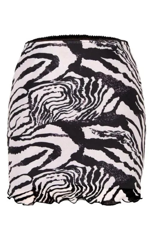 Printed High Waist Double-Layer Mini Skirt - Mini Skirt - LeStyleParfait