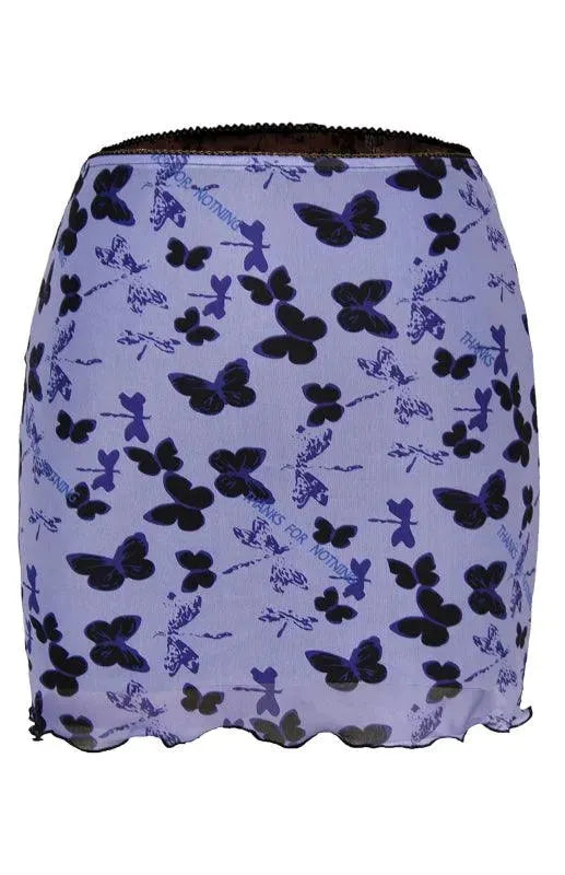 Printed High Waist Double-Layer Mini Skirt - Mini Skirt - LeStyleParfait