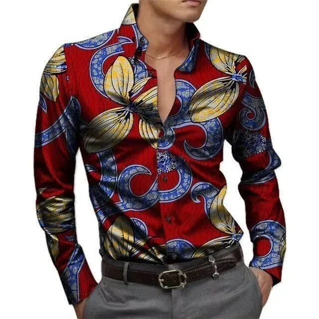 Printed Men's African Shirt - African Shirt - LeStyleParfait