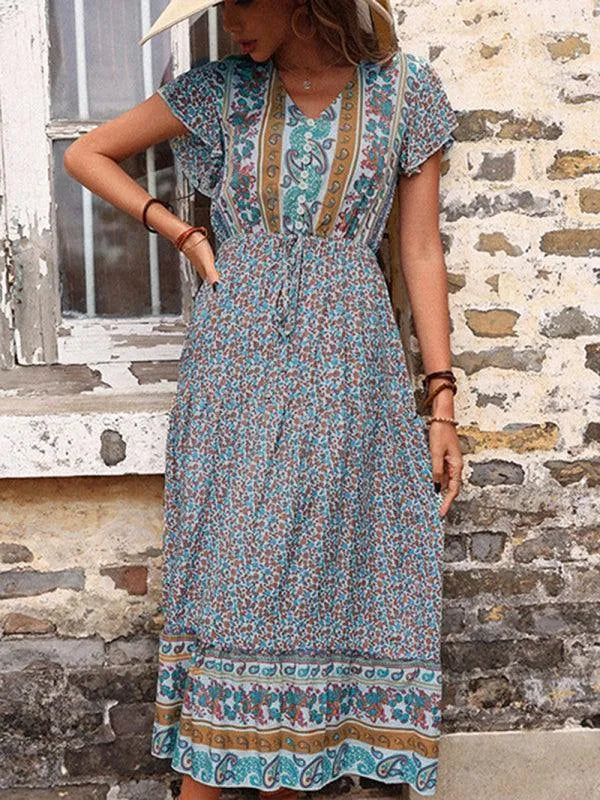 Printed Summer Maxi Dress-LeStyleParfait