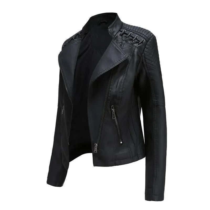 Punk Leather Jacket For Women - Leather Jacket - LeStyleParfait