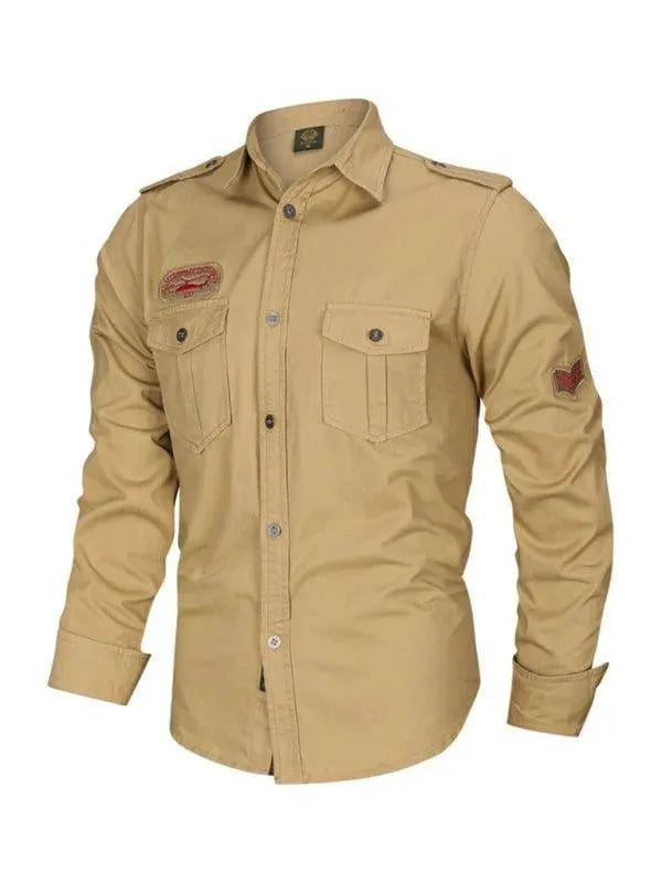 Ranger Double-Pocket Men Shirt - Long Sleeve Shirt - LeStyleParfait