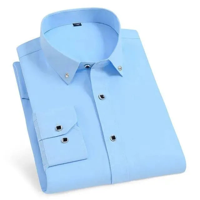 Refined Gentleman Men Dress Shirt - Dress Shirt - LeStyleParfait