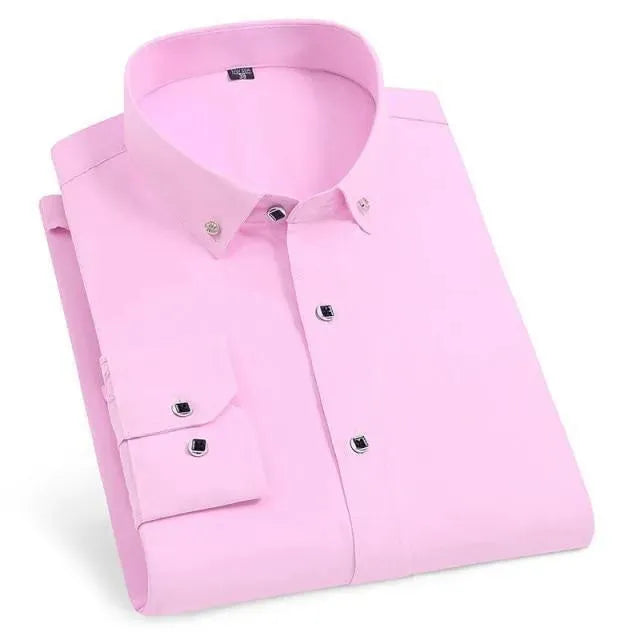 Refined Gentleman Men Dress Shirt - Dress Shirt - LeStyleParfait