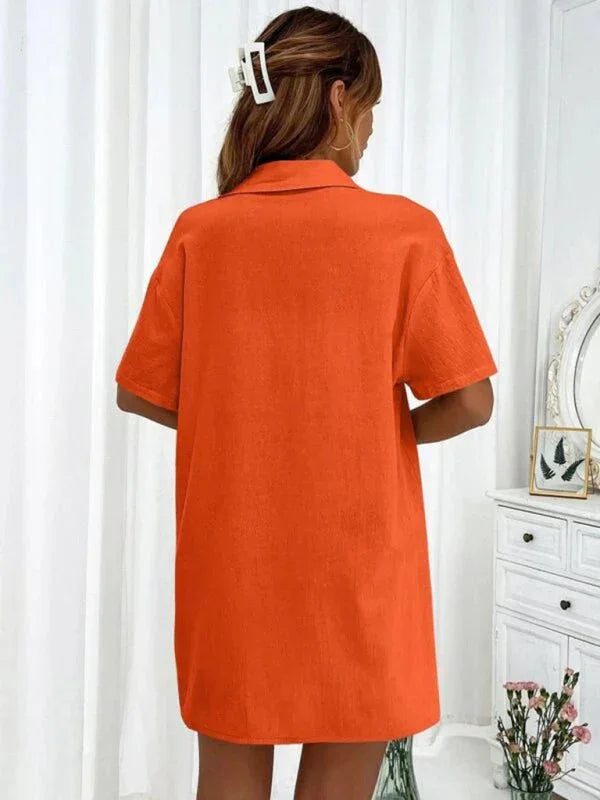 Relaxed Women Casual Two-Piece Linen Short Set - Linen Short Set - LeStyleParfait