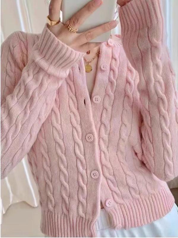 Retro Twist Women Cardigan Sweater - Cardigan Sweater - LeStyleParfait