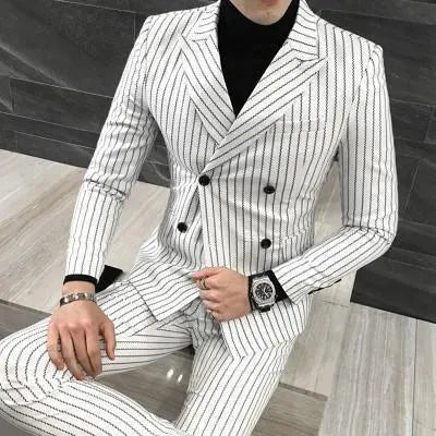 Richardson Three Piece Striped Suit - Three Piece Suit - LeStyleParfait