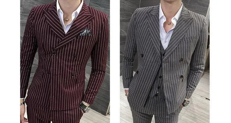 Richardson Three Piece Striped Suit - Three Piece Suit - LeStyleParfait
