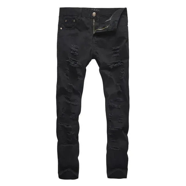 Ripped Jeans Pants With Holes For Men - Men's Jeans - LeStyleParfait