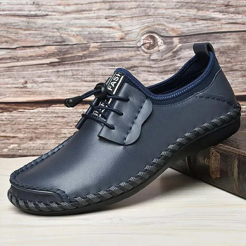 Ripple Lace-Up Leather Shoes - Casual Shoes - LeStyleParfait