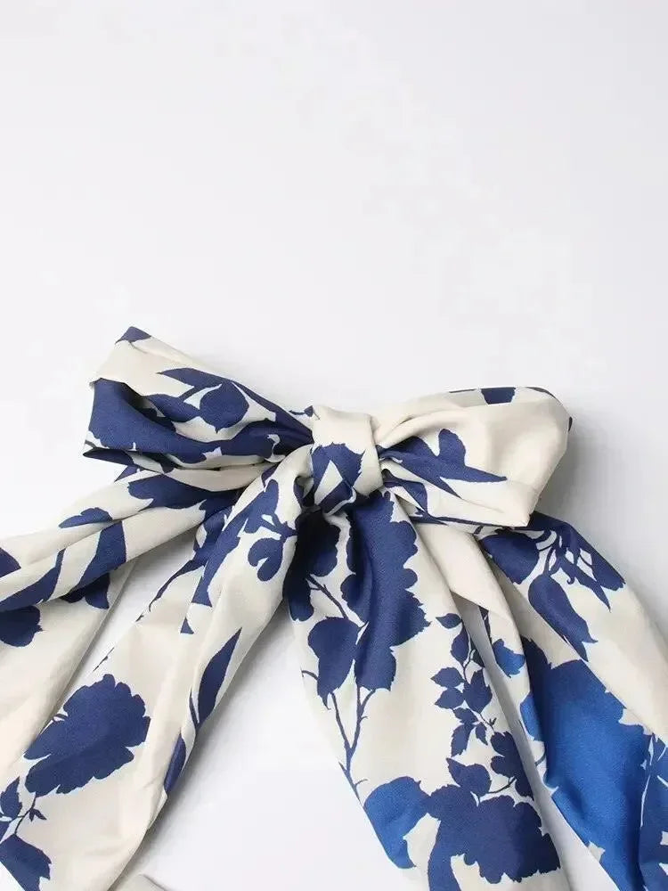 Blue Floral Sleeveless Maxi Dress - Floral Dress - LeStyleParfait