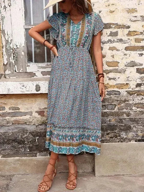 Printed Summer Maxi Dress - Maxi Dress - LeStyleParfait
