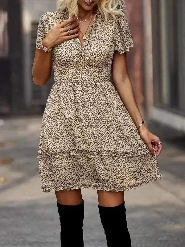 Floral Womens Mini Day Dress - Mini Dress - LeStyleParfait