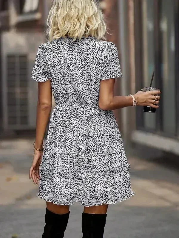 Floral Womens Mini Day Dress - Mini Dress - LeStyleParfait