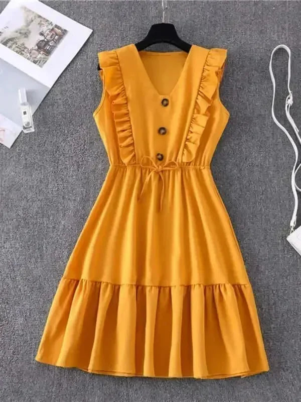 Romantic Cotton Tiered Mini Dress