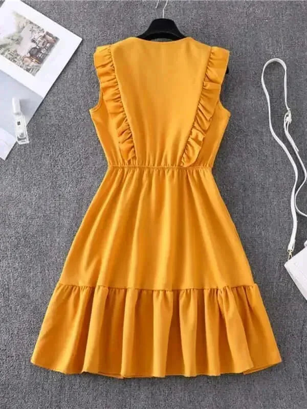 Romantic Cotton Tiered Mini Dress