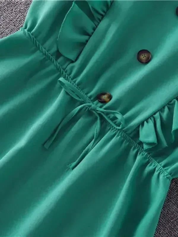 Romantic Cotton Tiered Mini Dress