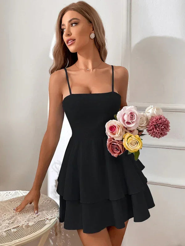 Romantic White Cotton Mini Dress