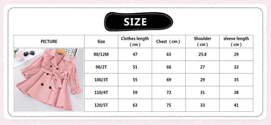 Ruffled Trench Coats For Girls - Trench Coat - LeStyleParfait