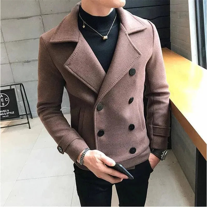 Short Double Breasted Pea Coat - Pea Coat - LeStyleParfait