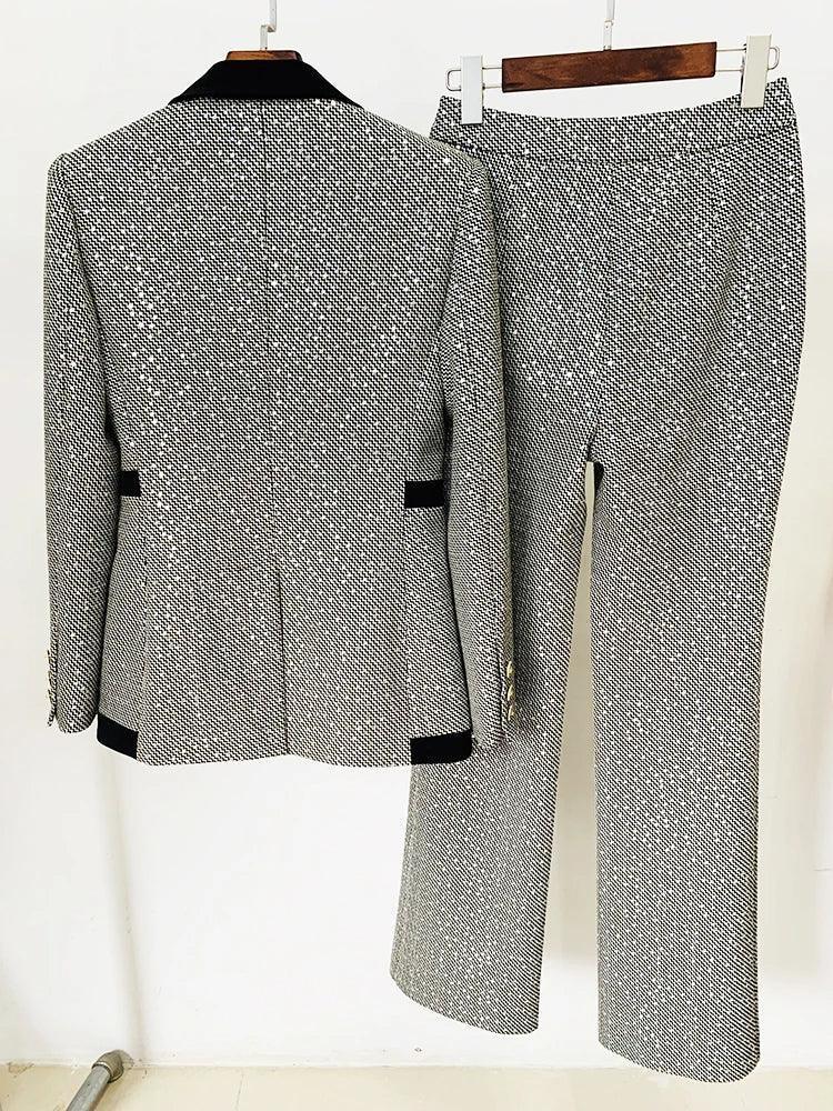 Sleek Women Pant Suit, Sequin - Pantsuit - LeStyleParfait