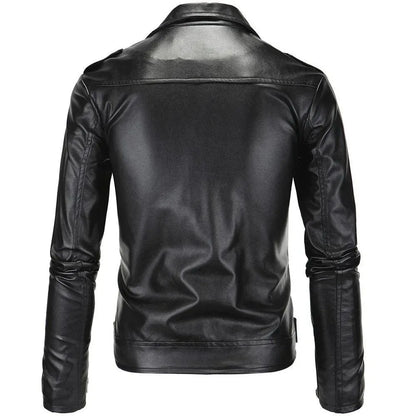 Slim Fit Biker Men's Leather Jacket-Leather Jacket-LeStyleParfait