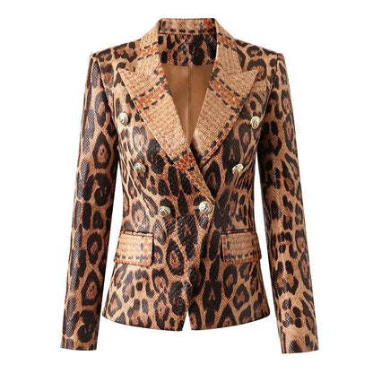 Slim Fit Printed Women Coat-Women Coats-LeStyleParfait