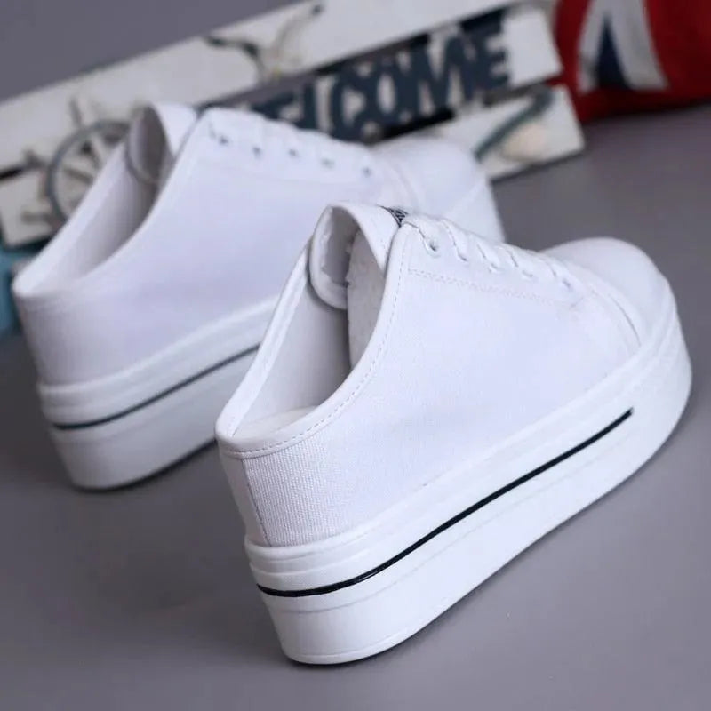 Slip-On Canvas Wedge Sandals - Wedge Shoes - LeStyleParfait