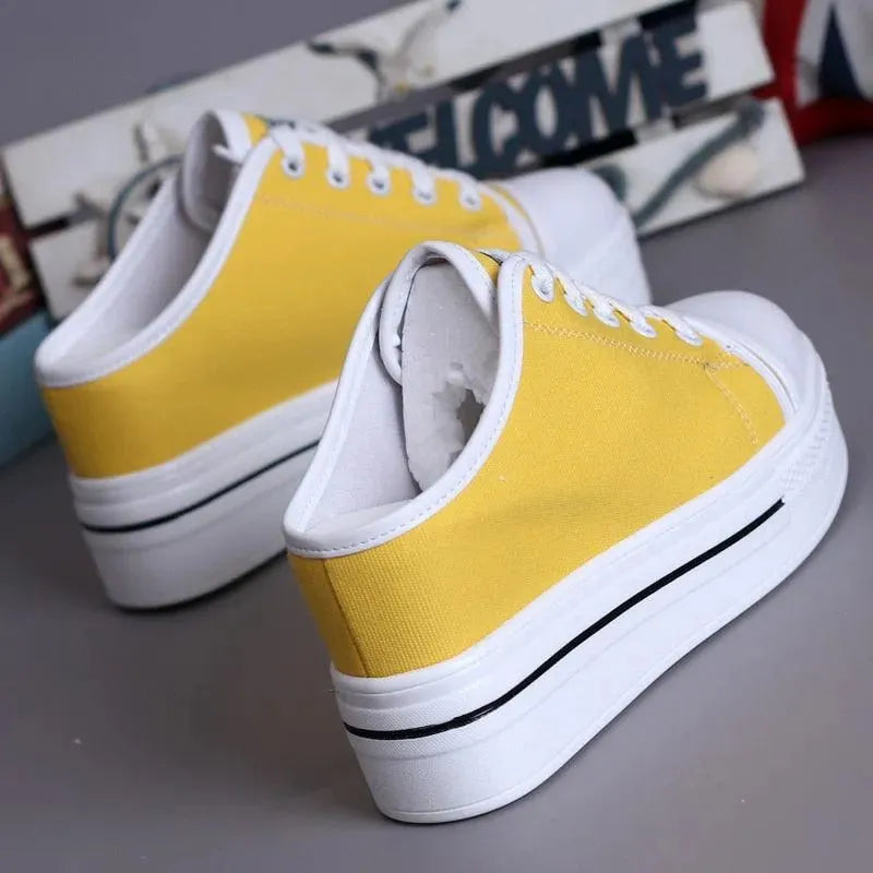 Slip-On Canvas Wedge Sandals - Wedge Shoes - LeStyleParfait