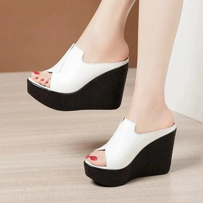 Slip-on Heels Wedge Sandals - Wedge Shoes - LeStyleParfait