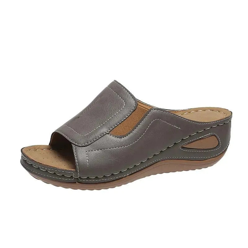 Slip-On Wedge Sandal Shoes - Wedge Shoes - LeStyleParfait