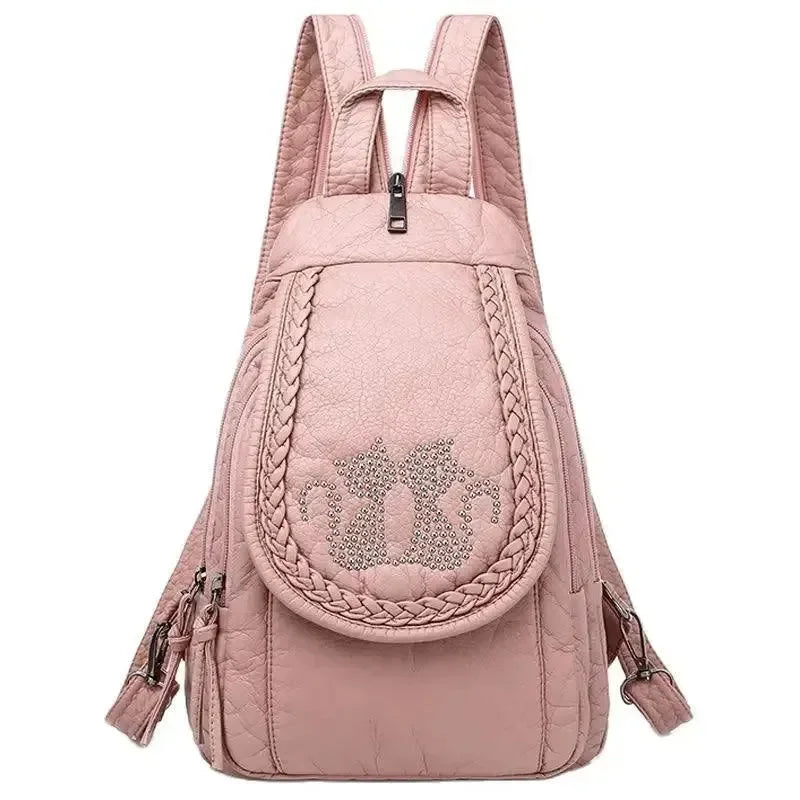Soft Washed Leather Women's Backpack - Backpack - LeStyleParfait