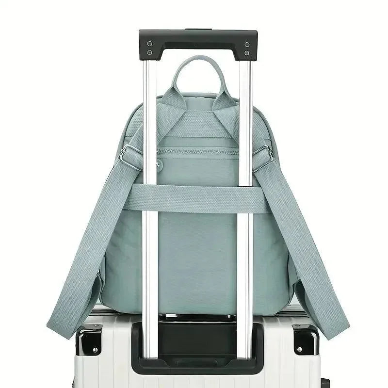 Solid Color Nylon Lightweight Backpack - Backpack - LeStyleParfait