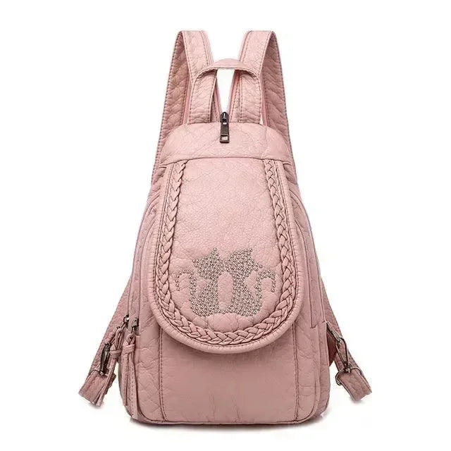 Solid Color Nylon Lightweight Travel Backpack - Backpack - LeStyleParfait