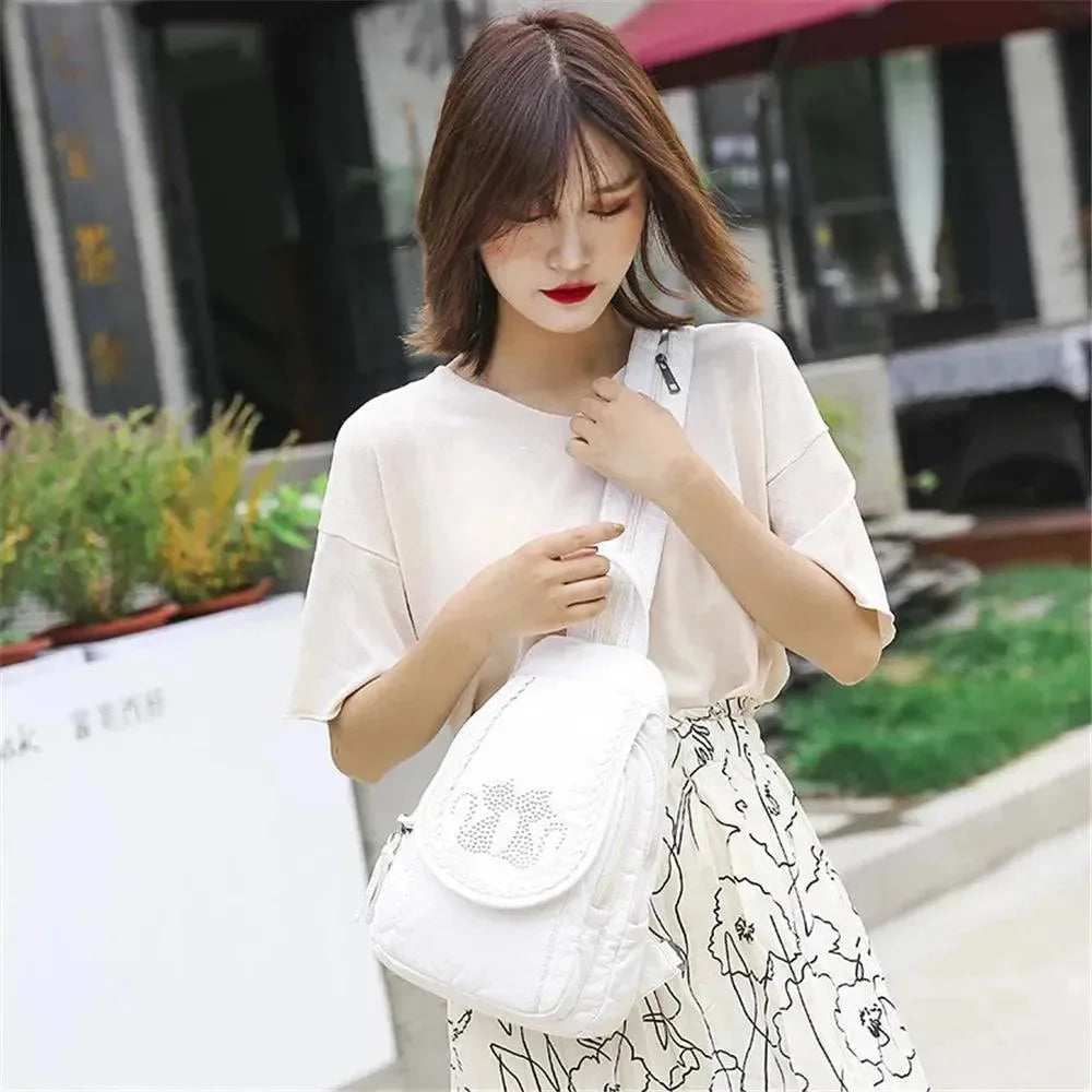 Solid Color Nylon Lightweight Travel Backpack - Backpack - LeStyleParfait