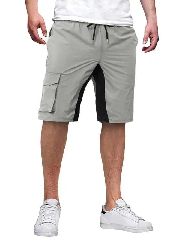 Solid Drawstring Men Cargo Shorts - Shorts - LeStyleParfait