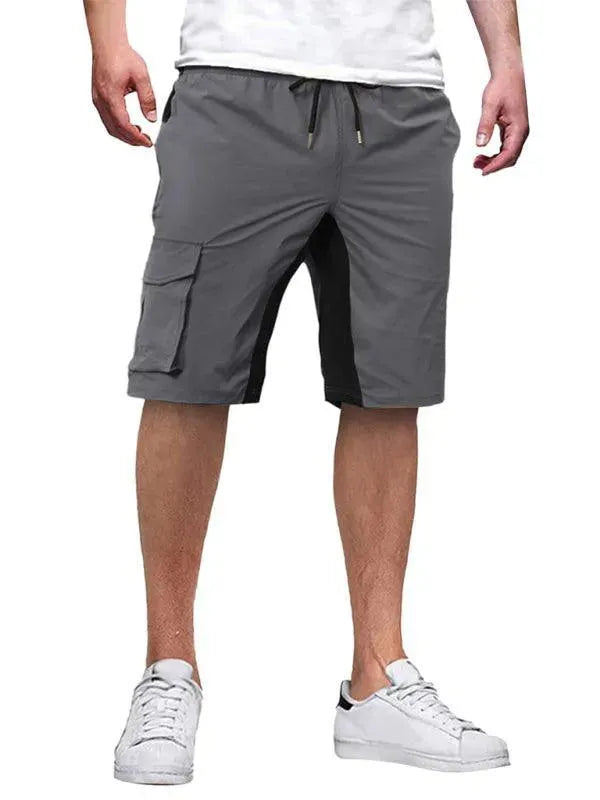 Solid Drawstring Men Cargo Shorts - Shorts - LeStyleParfait
