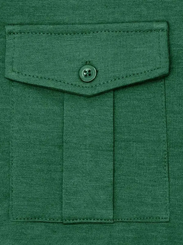 LeStyleParfait Men's T-Shirts Casual Polo Plain-Solid Long Sleeves-Polo Shirt