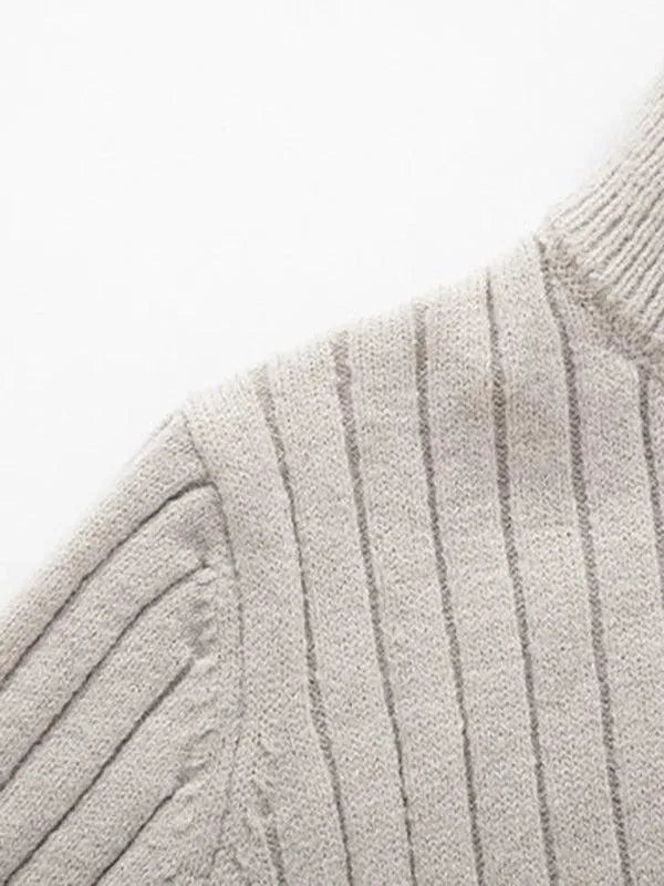 Solid Stretch Men Turtleneck Sweater - Pullover Sweater - LeStyleParfait