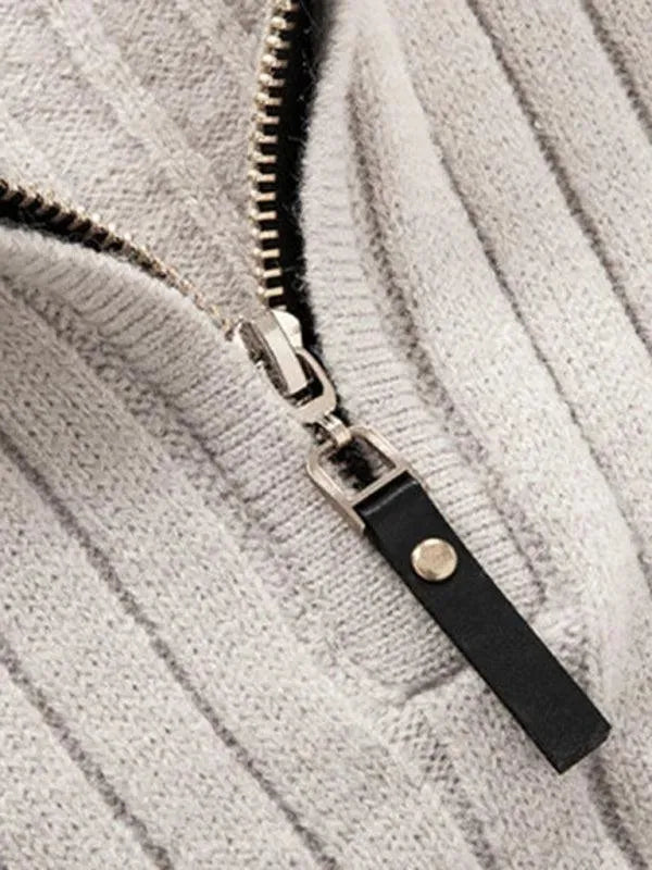 Solid Stretch Men Turtleneck Sweater - Pullover Sweater - LeStyleParfait